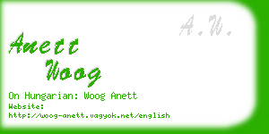 anett woog business card